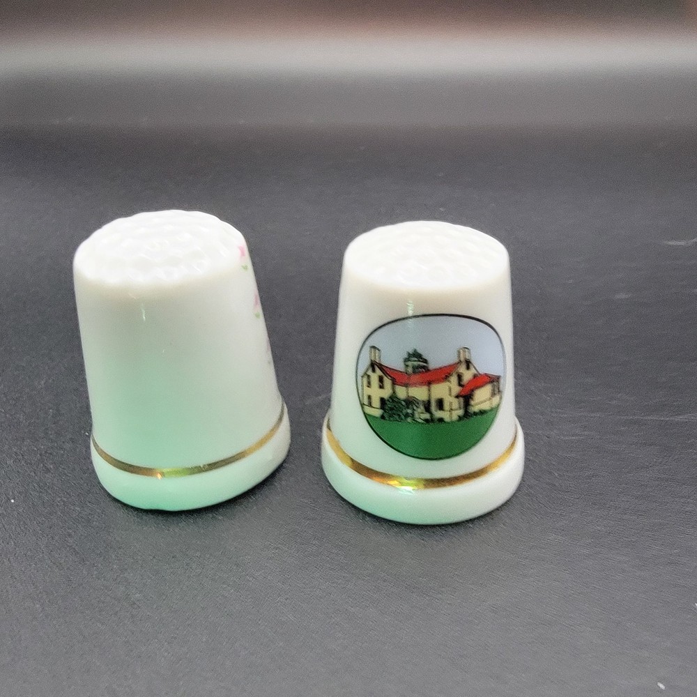 8 Collectible Thimbles From Various Destinations