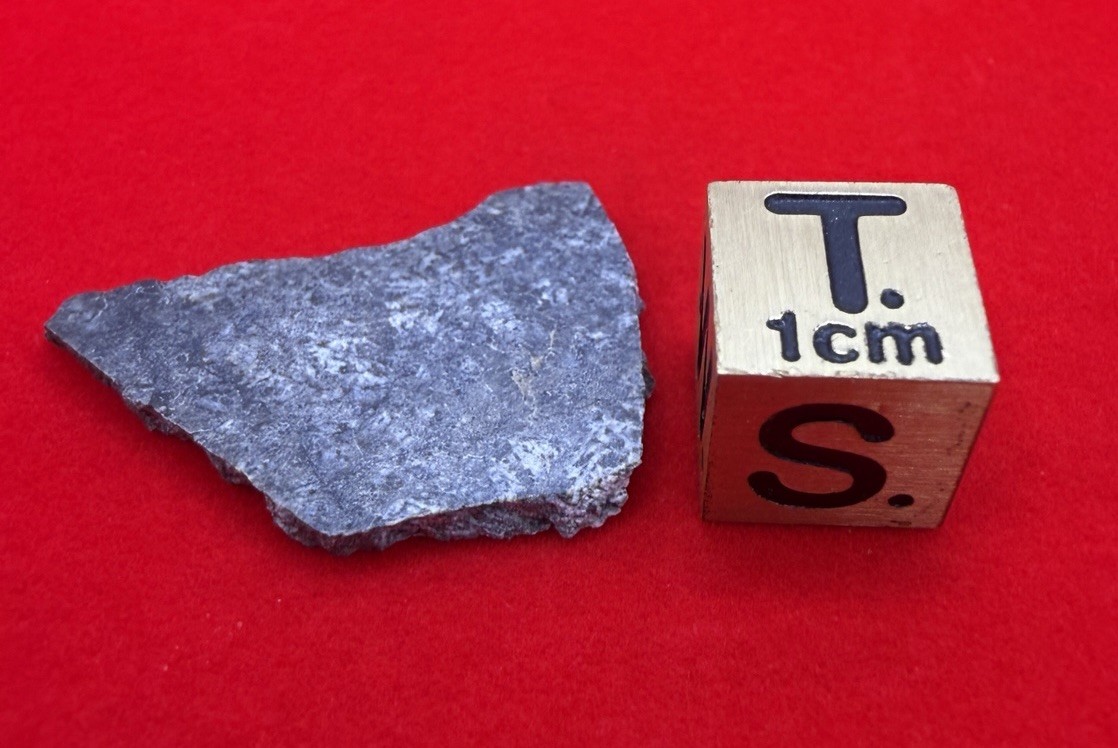 Amgala 001 Martian Meteorite Slice, Shergottite Mars Rock, Rare Meteorite, 1.91g