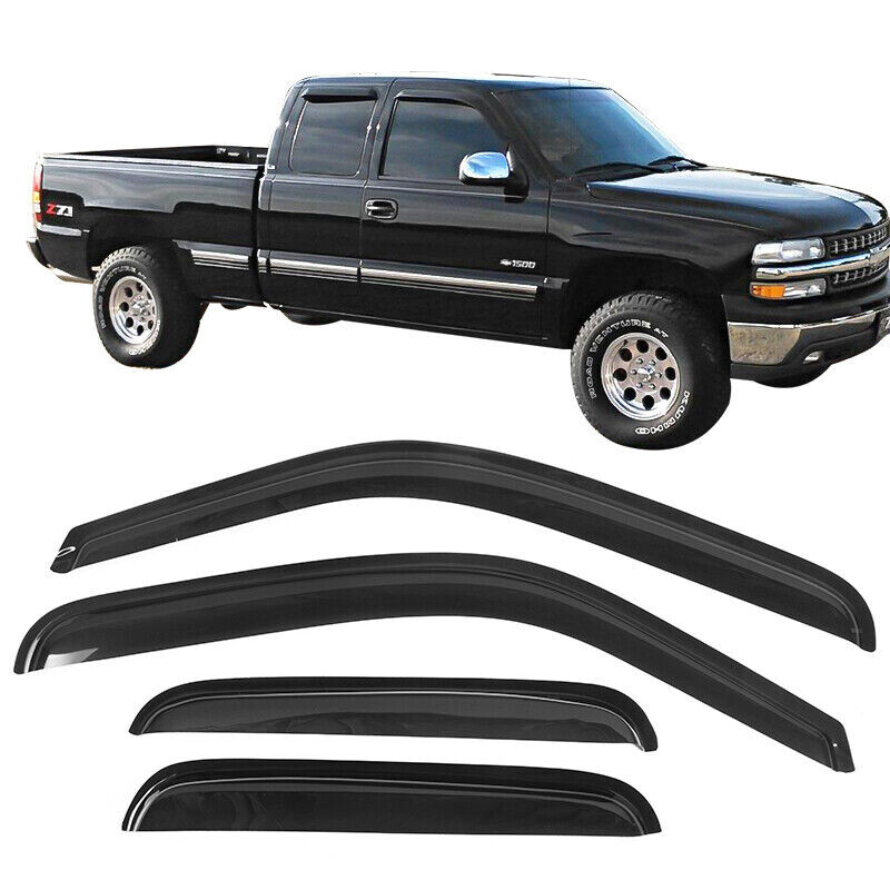 OEM Genuine 99-06 Chevy Silverado Sierra Extended Cab Window Visors Rain Guards
