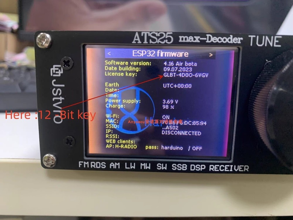 Full Band Radio ATS-25 ATS25 Max-DECODER CWR SYNCL SYNC U 12-bit Display