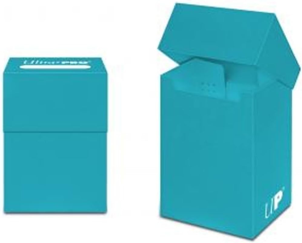 Light Blue Deck Box – Durable, Water-Resistant Card Storage with 6 Compartments