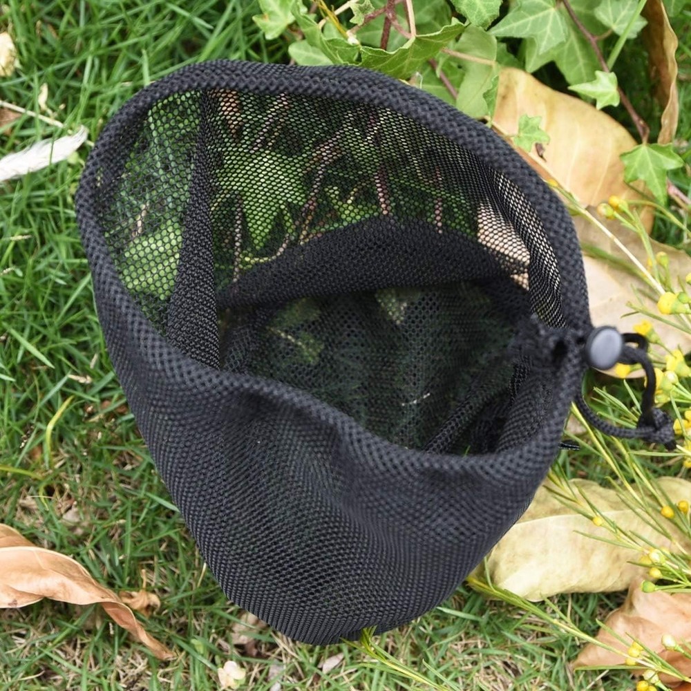Durable 5-Piece Nylon Mesh Stuff Sack Set with Locking Drawstring for Travel