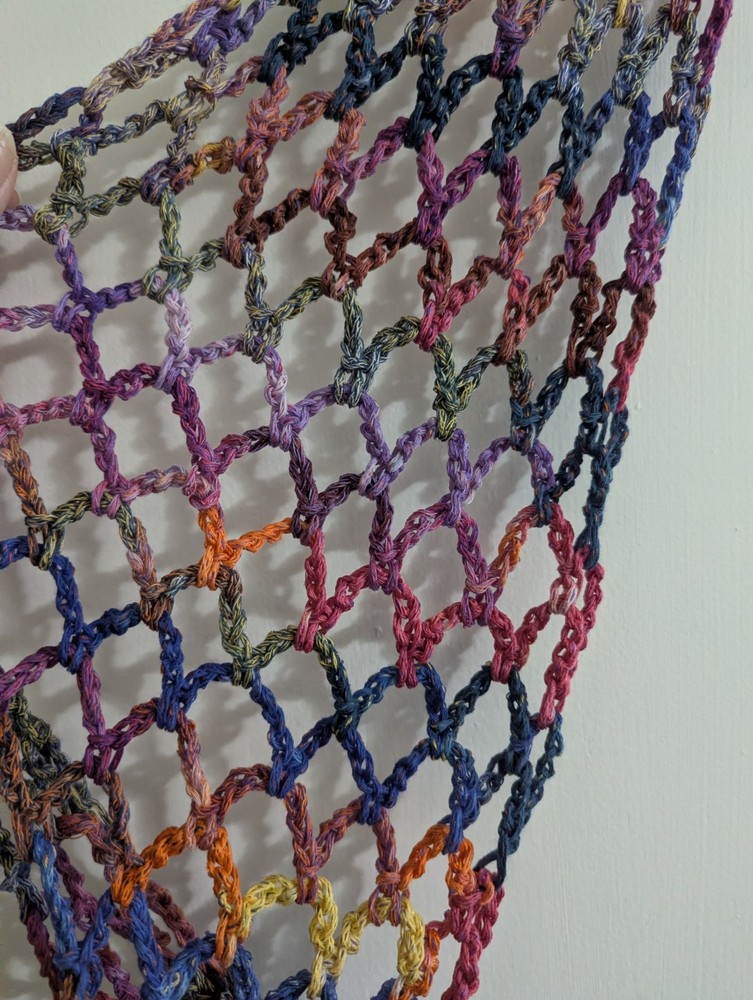 Handmade Multicolor Crochet Infinity Mesh Scarf Wrap