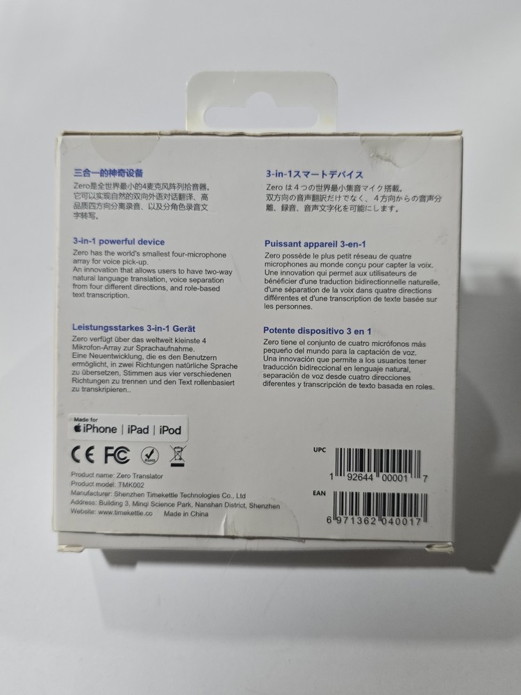 Time Kettle Zero Translator No Charging Required Just Plug Into Apple iPhone