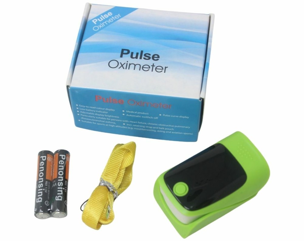 Digital Fingertip Pulse Oximeter - Green