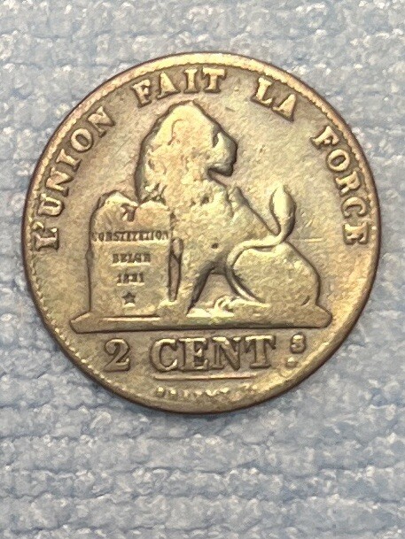 Belgium - 2 centimes 1859