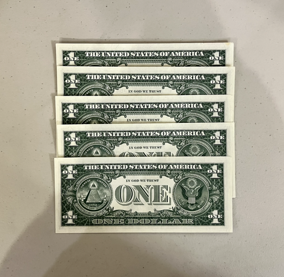 Consecutive 1957 One Dollar Blue Seal Note Silver Certificate Bill $1 Sequential