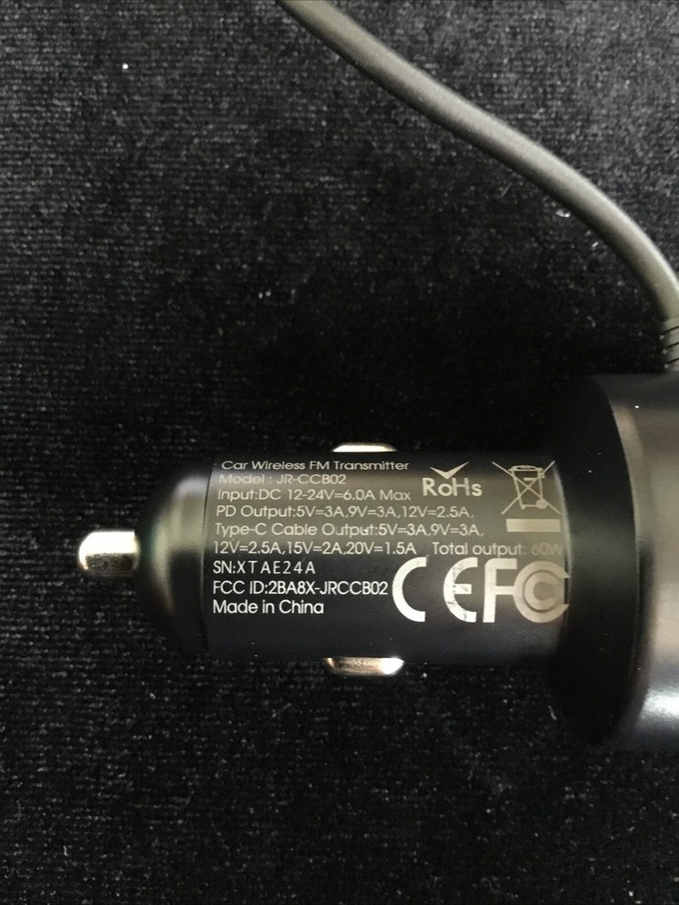 Bluetooth 5.4 Car Adapter 60W FM Transmitter PD 30W & Type C Coiled Cable 30W