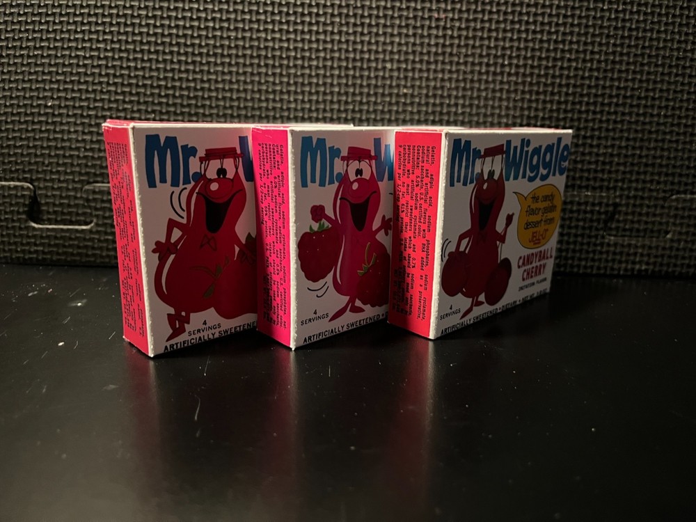 Mr Wiggle jello - 3 empty custom design display boxes