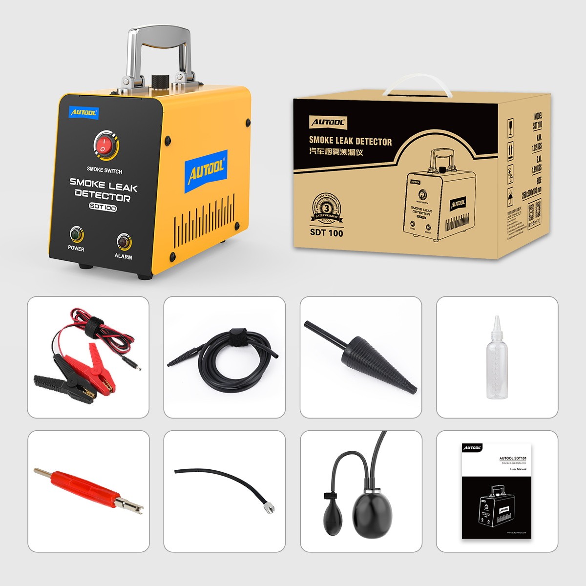 Automotive EVAP Smoke Machine Leak Detector Car Pipe Vacuum Diagnostic Tester US