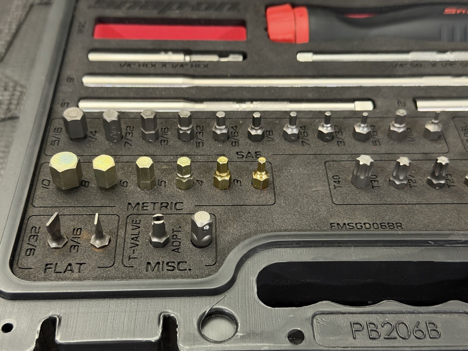 Snap-on 44 Piece Ratcheting Screwdriver Master Set RED Foam USA🇺🇸- SGDMRC44FR