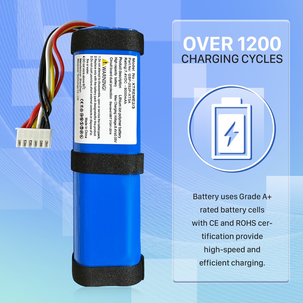 Battery For JBL Xtreme 2 JBLXTREME2BLKIN JBLXTREME2BLUIN JBLXTREME2GRNIN