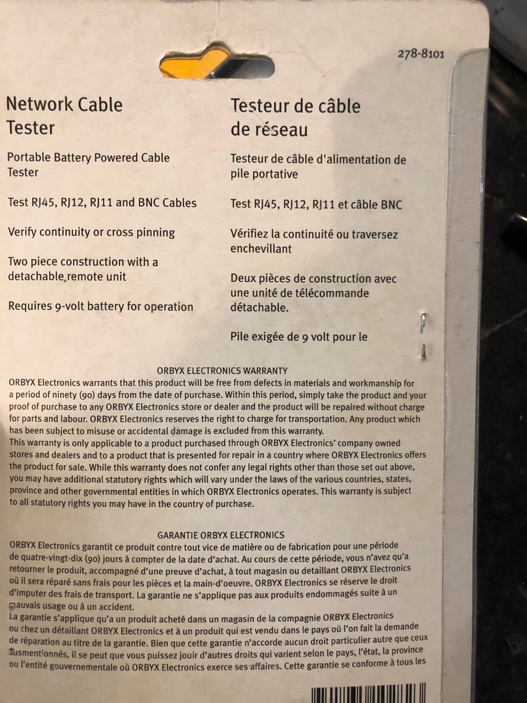 nexxtech network cable tester