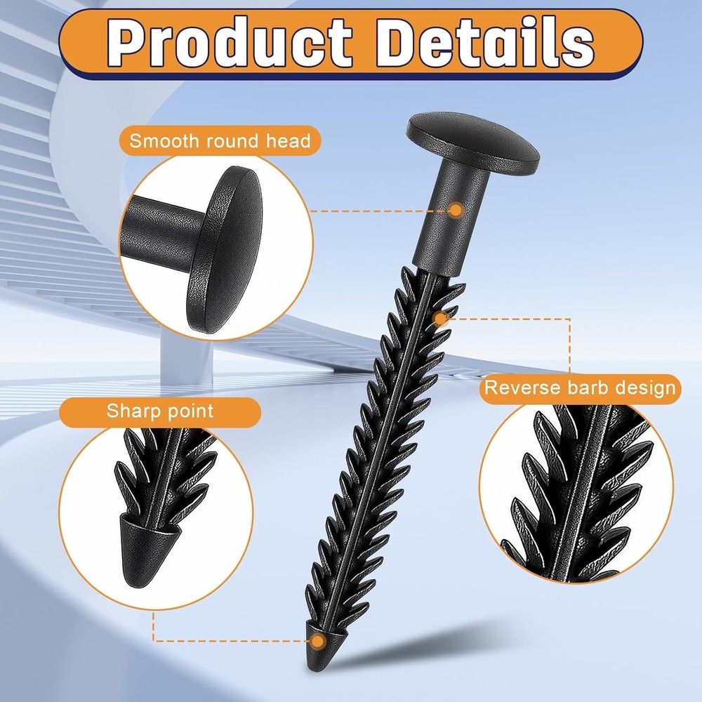 60 Pcs Vinyl Shutter Fastener, 3 Inch Shutter Screws Window Panel Pin, Shutter S