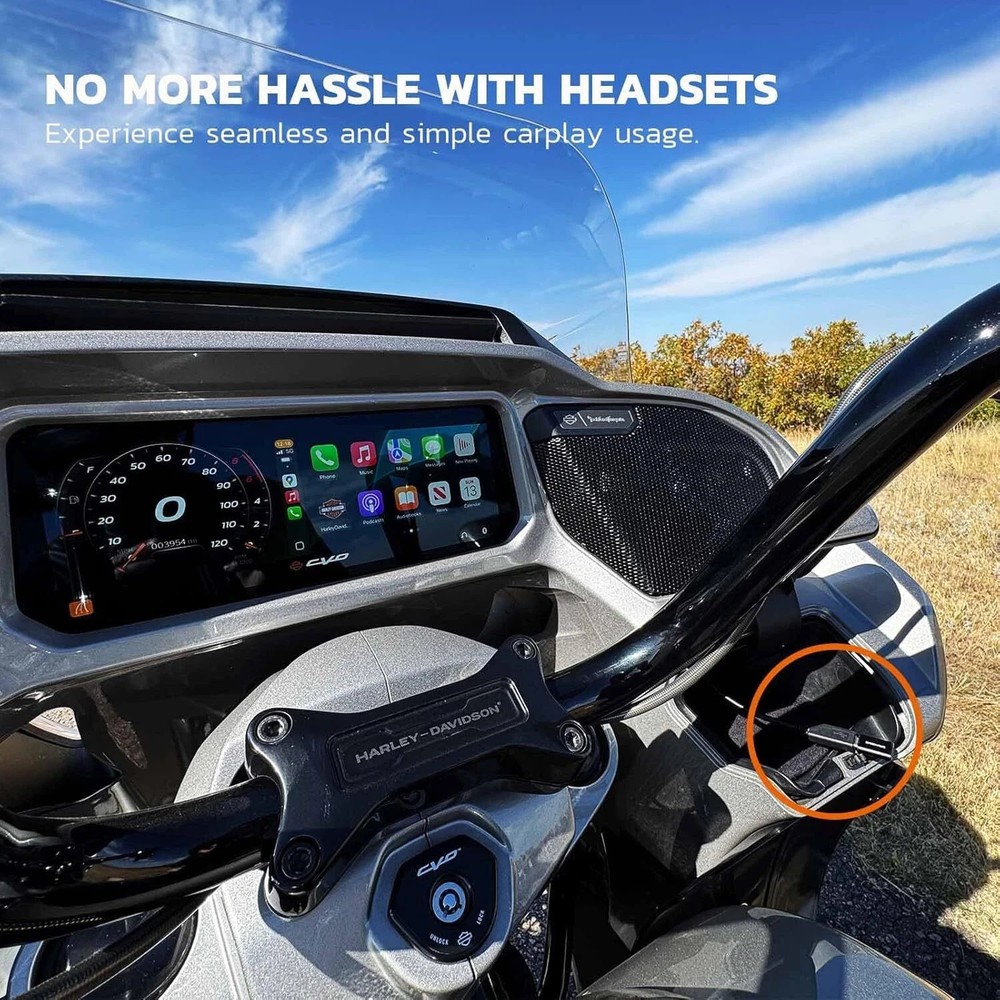 Motorcycle CarPlay Bluetooth Headset Adapter with Passthrough