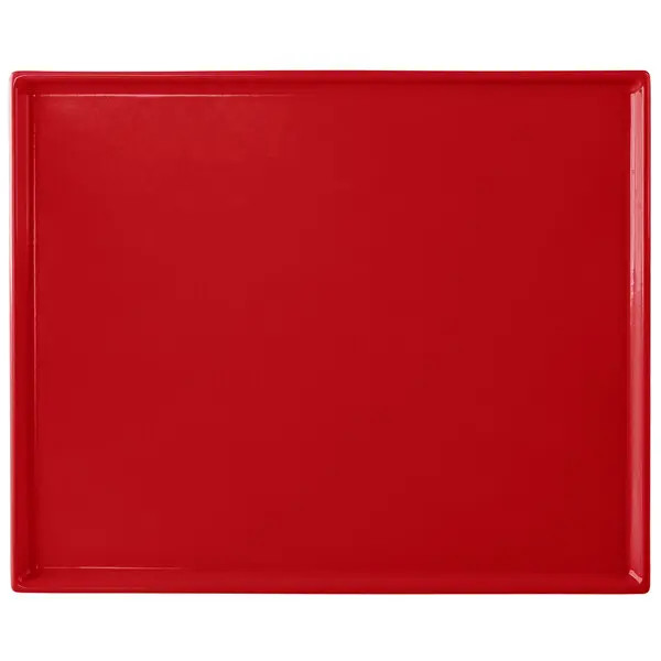 TableCraft CW2112R Red Rectangular Half-Size Cooling Serving Tray
