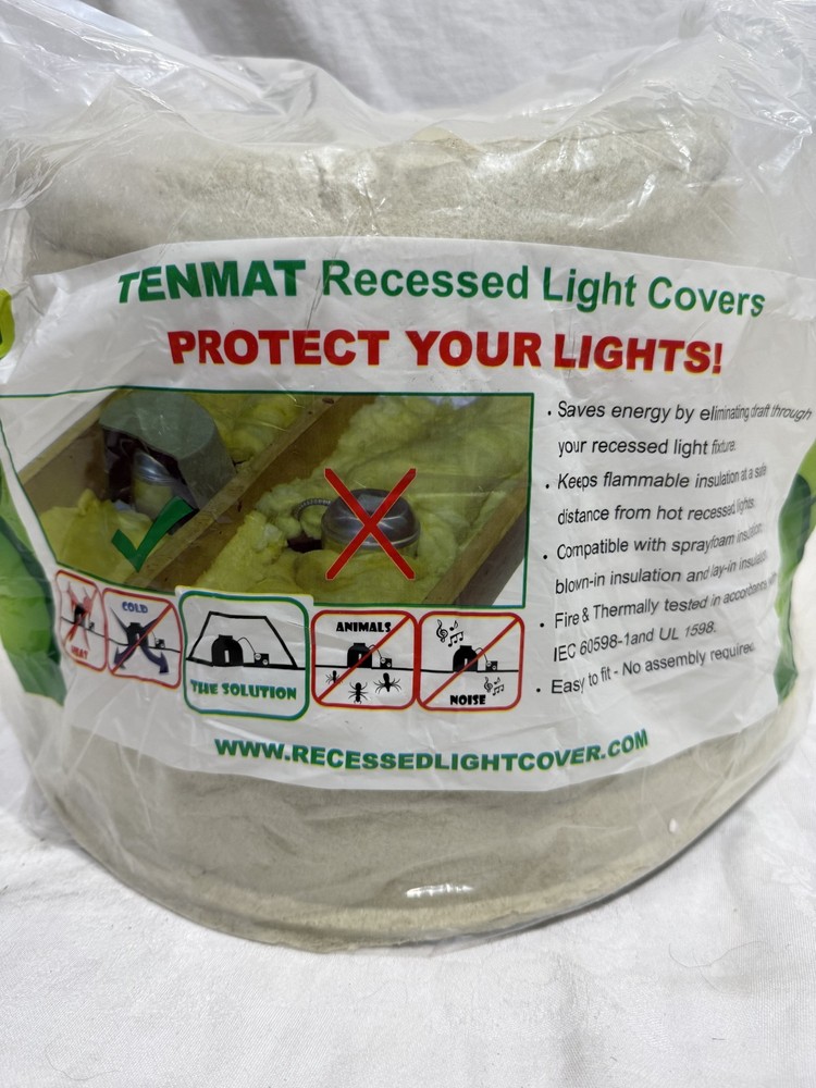 10 PACK Tenmat FF130E Recessed Light Cover Inside Height 9", Width 15"