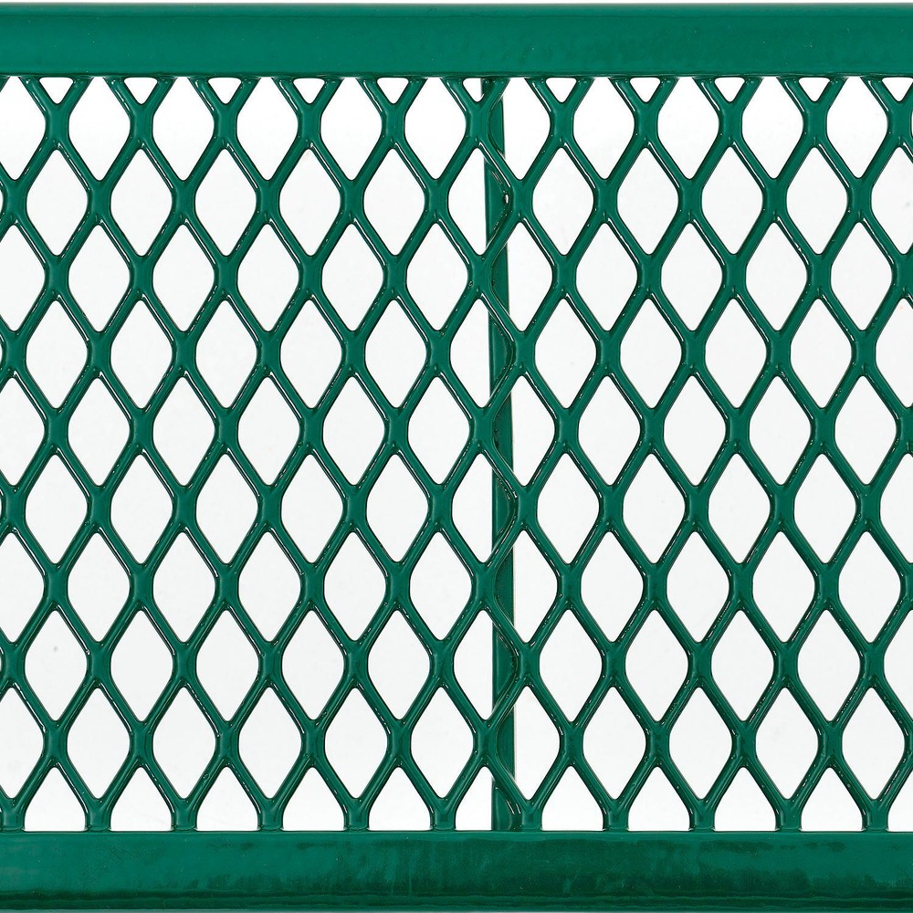 4' Rectangular Expanded Metal Picnic Table 48"L x 62"W Green