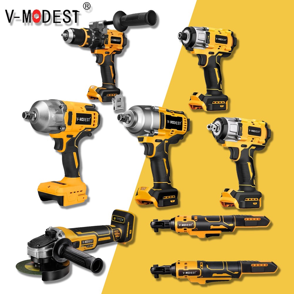 Compatible DEWALT 20V Power Tool Combo Impact Wrench/Angle Grinder/Hammer Drill