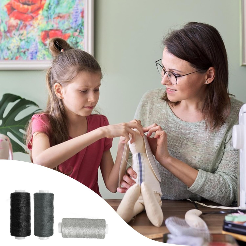 6 Colors Sewing Thread Kit Strong Polyester Quilting Thread 393 Yards per Spools