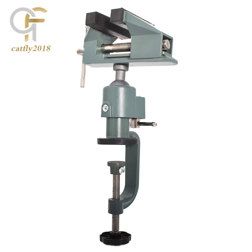 3" Universal Table Vise Aluminum Swivel 360° Rotating for Holding Small Parts