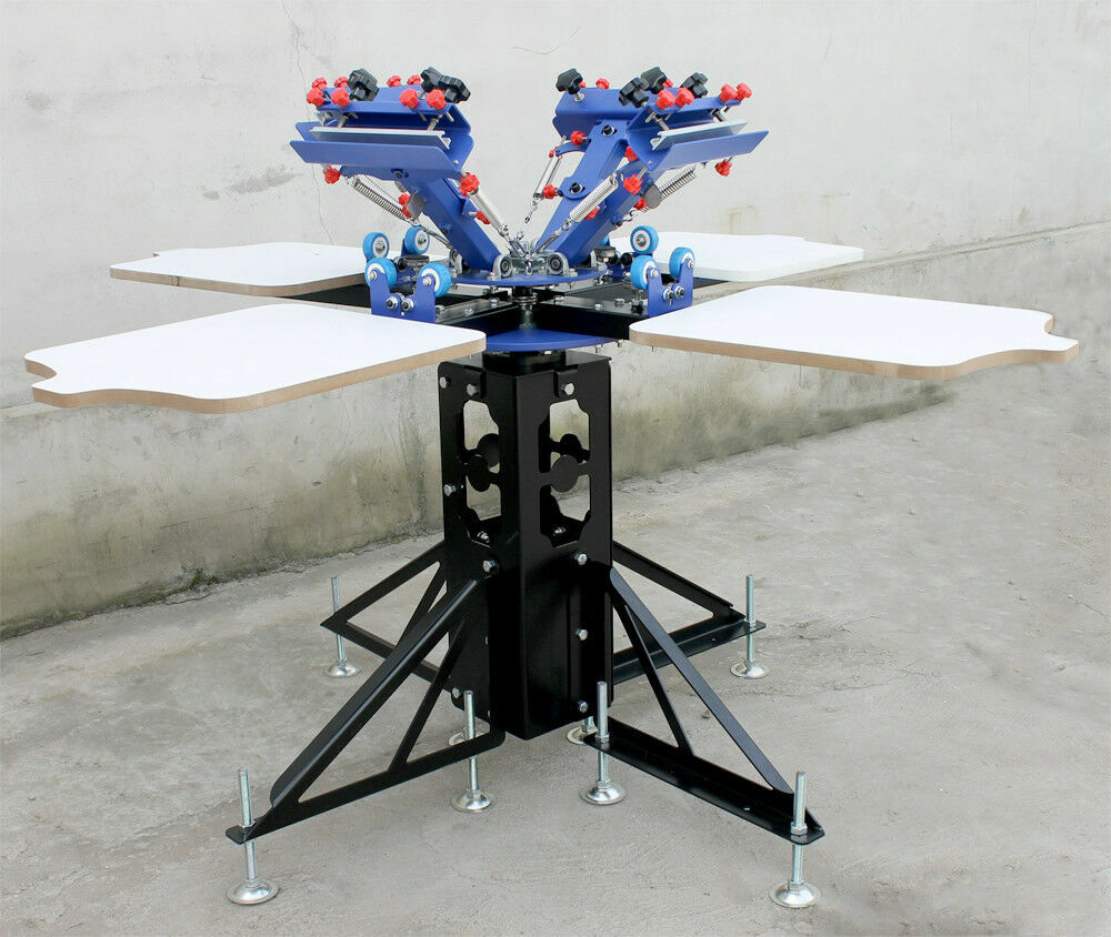 Screen Printing Kit-4 Color,Micro adjust,Graphic Design,Full Small Screen Set