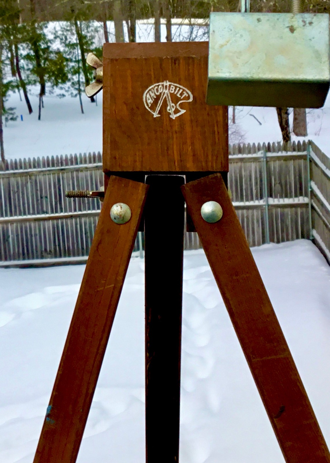 Vintage Anco Bilt 66" Folding Brown Wood Artist Painting Easel