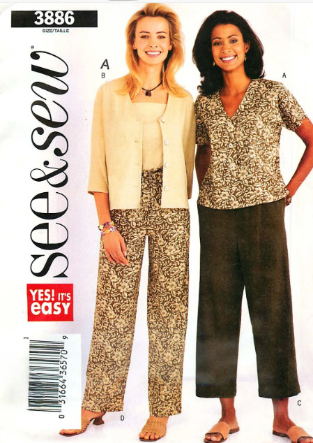 2003 Jacket Top Pants Sewing Pattern Size U-Pick 8-24 Butterick 3886 NEW OOP