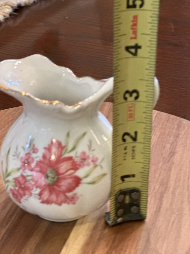 Vintage National Silver Fine China Pitcher