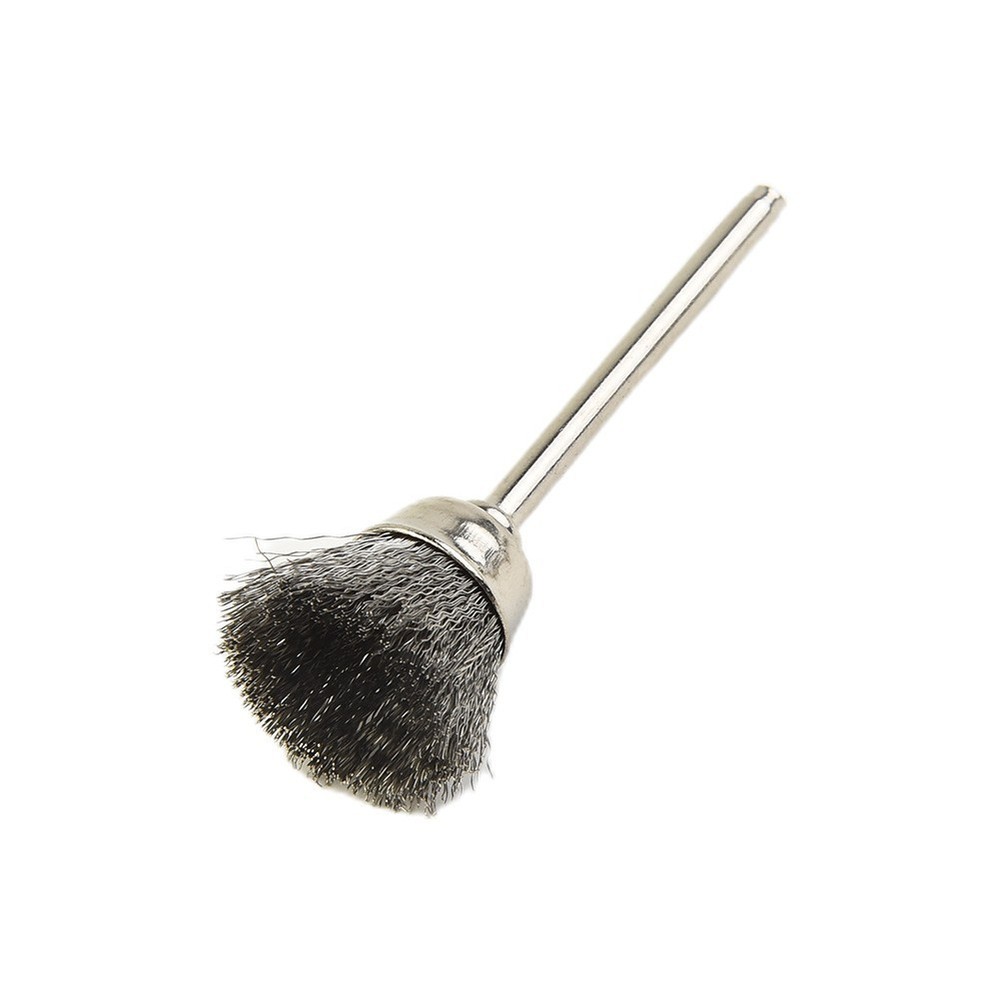 10pcs Mini Wire Brush Brushes Brass Cup Wheel for Grinder or Drill Set