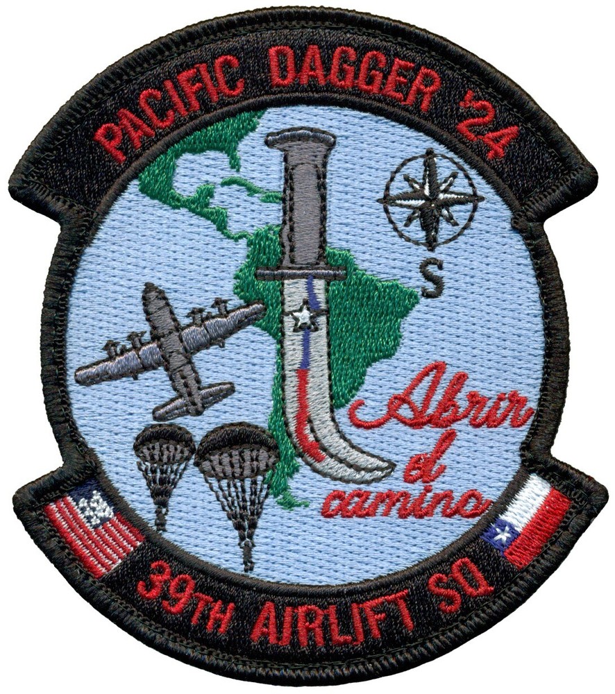 USAF 39th AIRLIFT SQUADRON – PACIFIC DAGGER 2024 PATCH