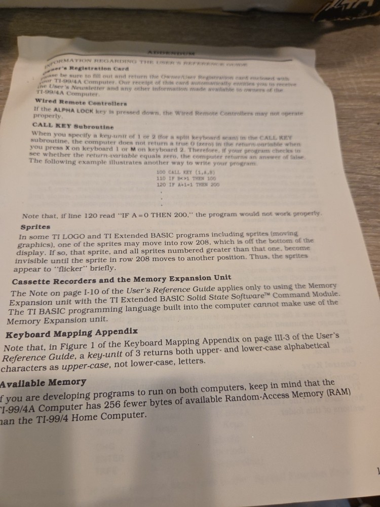 Vintage Texas Instruments Ti-99/4A (PHCOO4A) Home Computer Bundle Untested