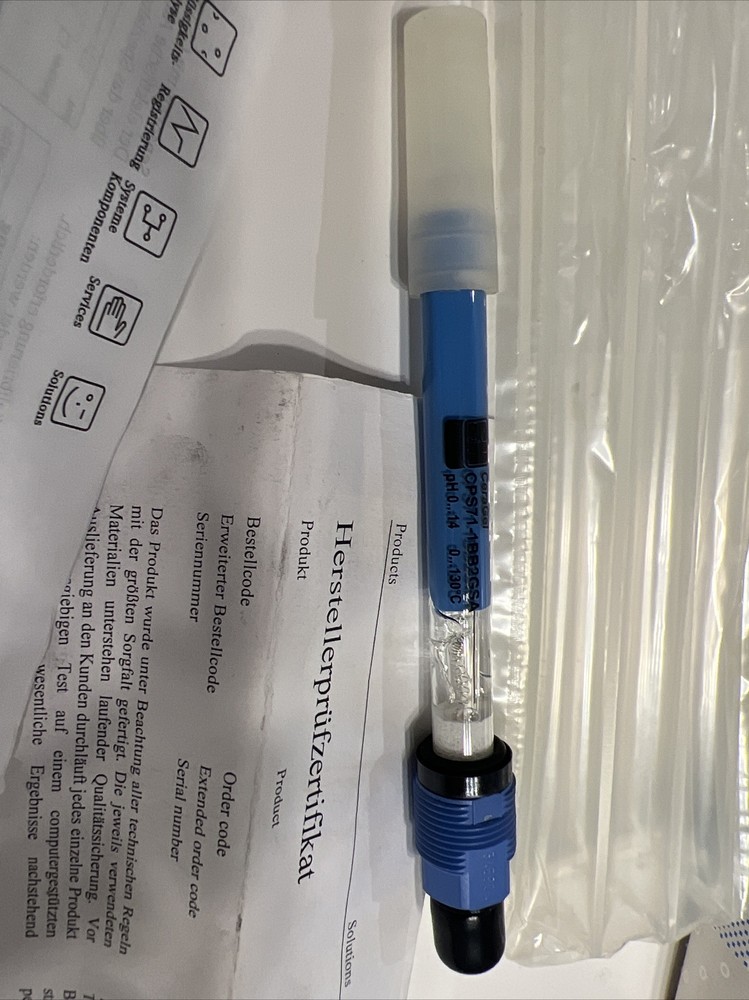 Endress & Hauser PH Glass Combination Electrode CPS71-1BB2GSA