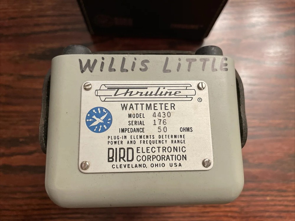 Bird 43 RF Wattmeter w/ 8 Elements, Case & Manual Great Condition Untested As Is