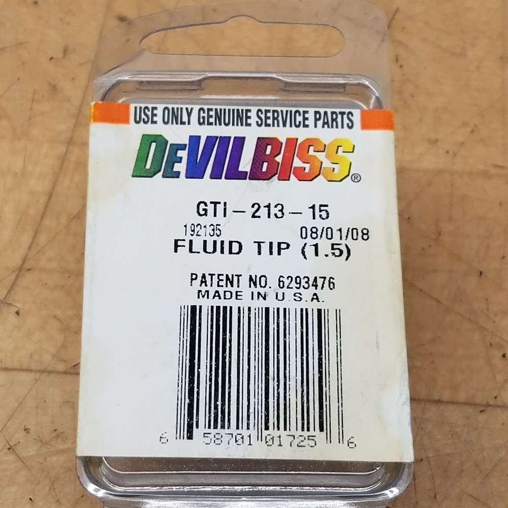 DeVilbiss GTI-213-15 Fluid Nozzle, 1.5mm - NEW