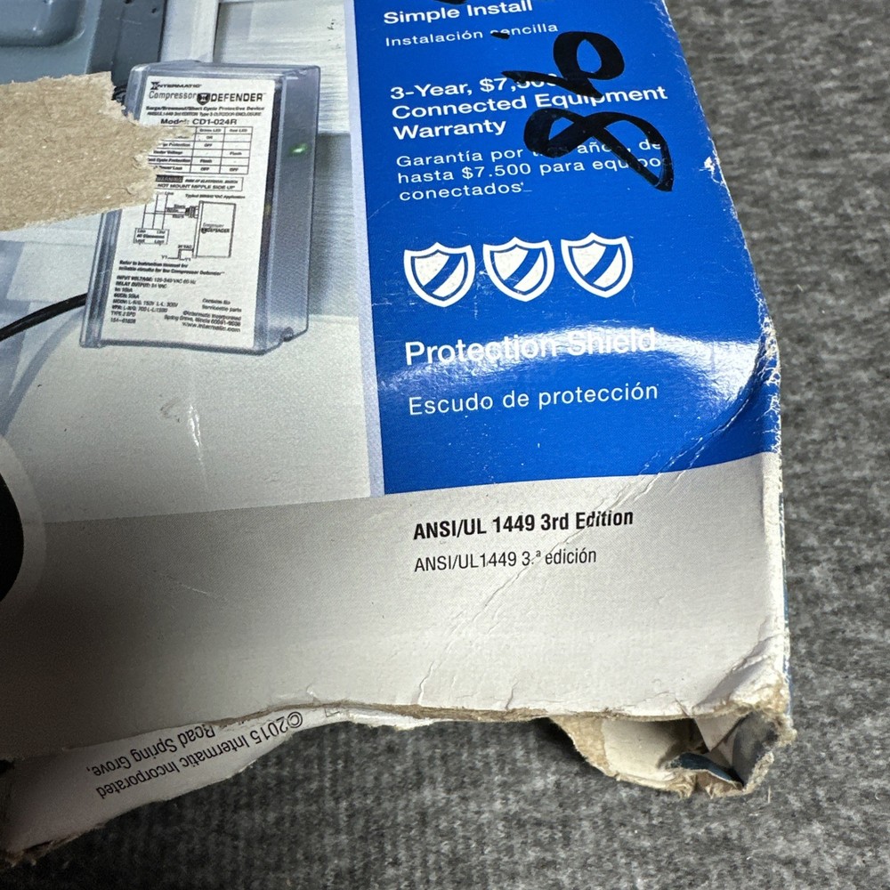 Intermatic Compressor Defender CD1-024R K Surge Protector NEW OPEN BOX