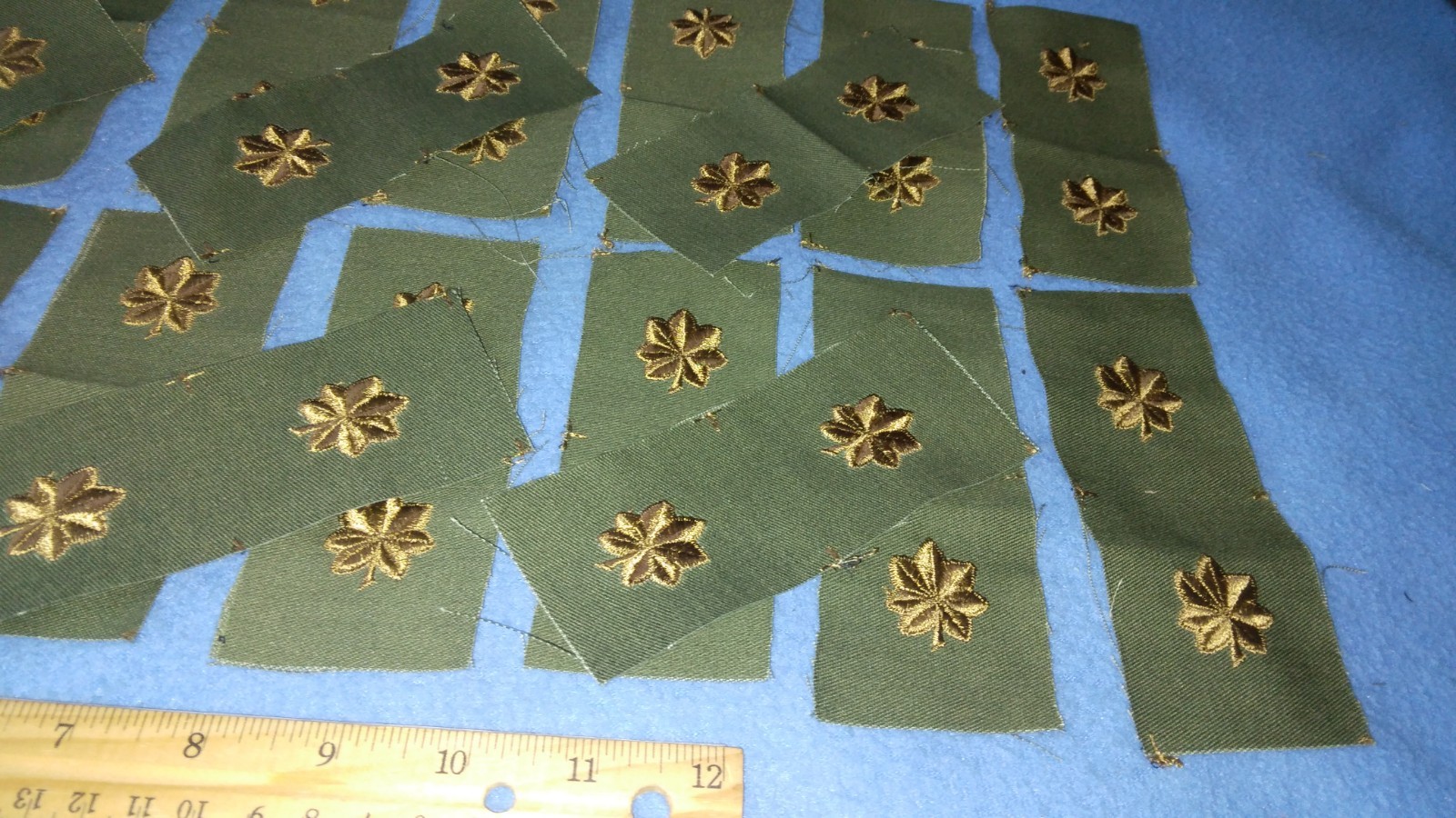 LOT OF 20 PAIRS - U.S. ARMY SUBDUED MAJOR Badge Sew-On PATCHES - NEW