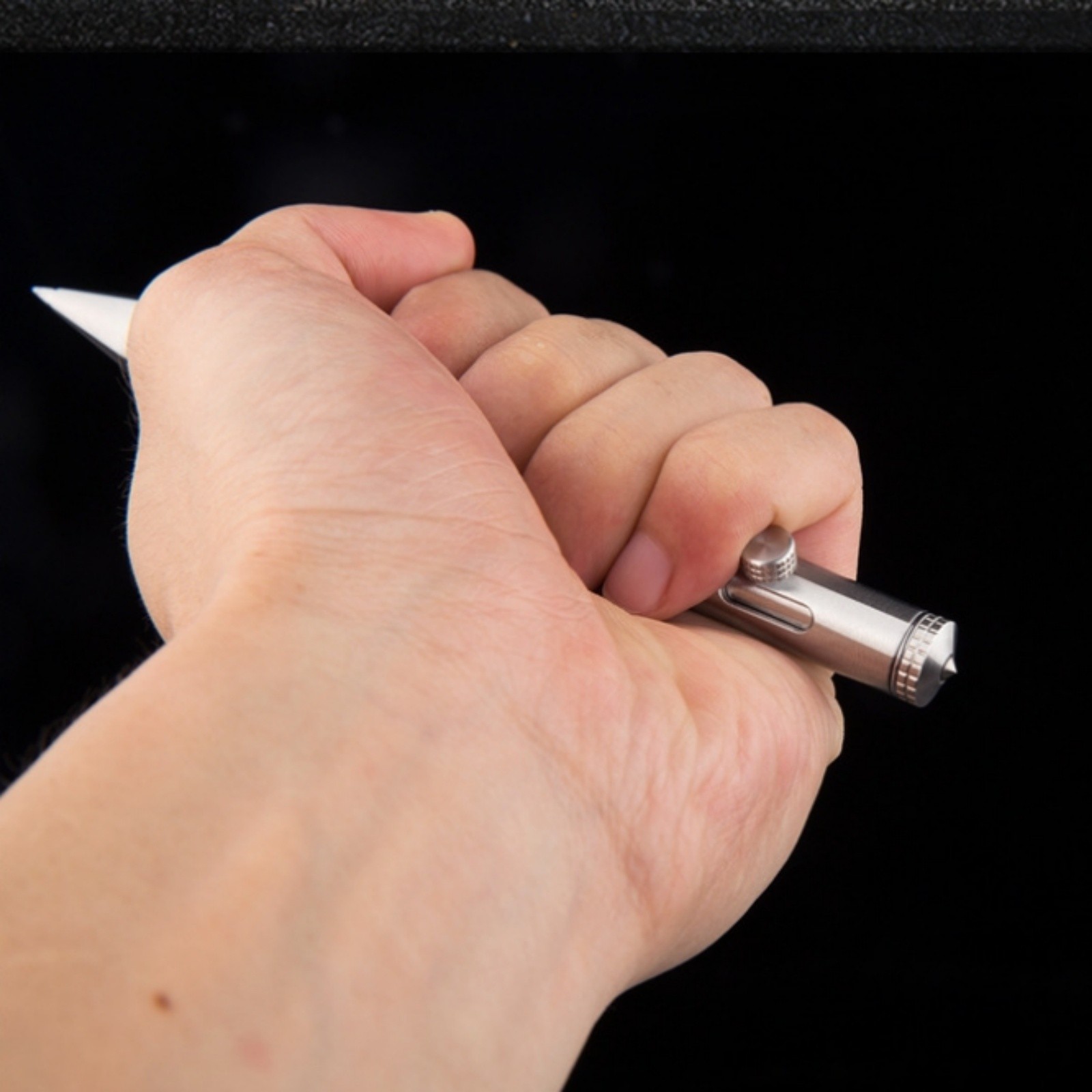 Stainless Steel Bolt Action Ballpoint Tactical Pen Outdoor Pocket EDC Portable