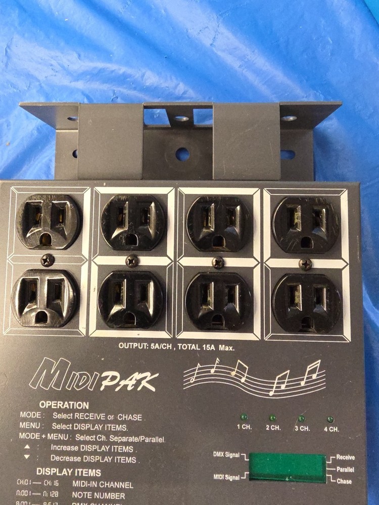 2 American dj Midipak 8 Stage light Switch Lot
