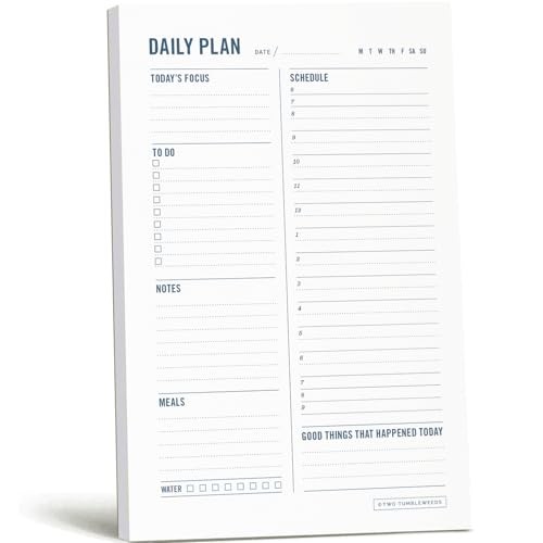 Notepad with Hourly Schedule - ADHD Planner, Time Block 6x9" Daily Planner