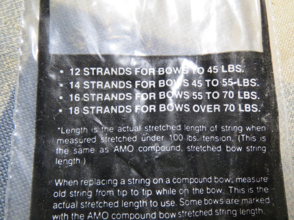 Archery compound bow string 16 strand 44" NEW !!! For 55 to 70 Lb Bows