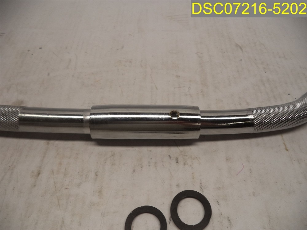 47" Barbell Curl Bar 1" Diameter with 2 Spinlock collars