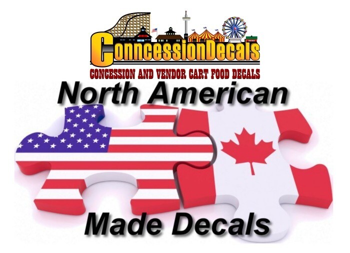 Ice Coffee with Wording 9'' Vinyl Food Decal for Coffee Shop or Wagon Truck Sign