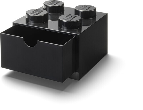 LEGO Desk Drawer Stackable Storage with 4 Knobs, in Black [Used Very Good Toy]