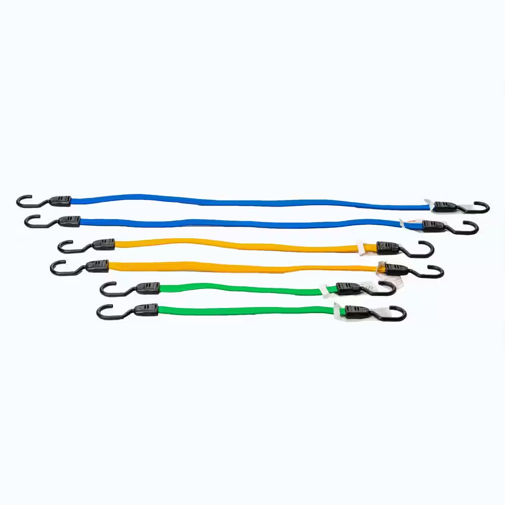 Flat Bungee Cord Assortment (6-Piece)