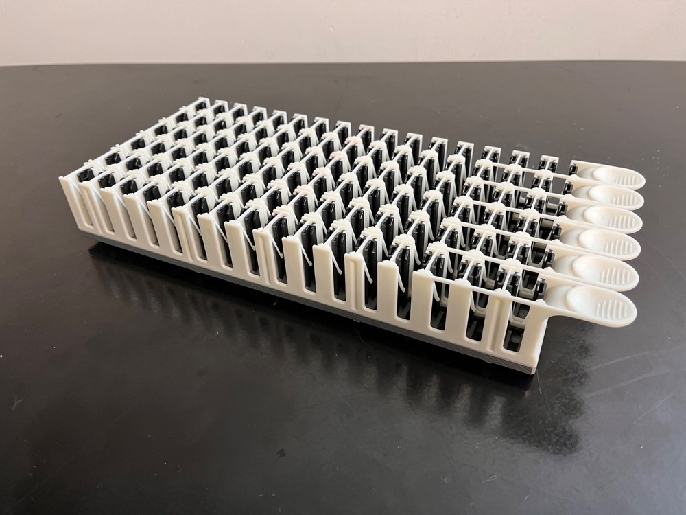 TECAN EVO Evolution Liquid Handler System: 96-position Sample Strip Rack/Carrier