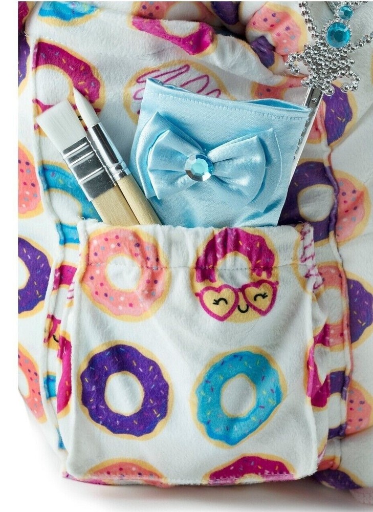 Mimish Sleep-N-Pack, Packable Kid's Sleeping Bag & Backpack, Donuts Print