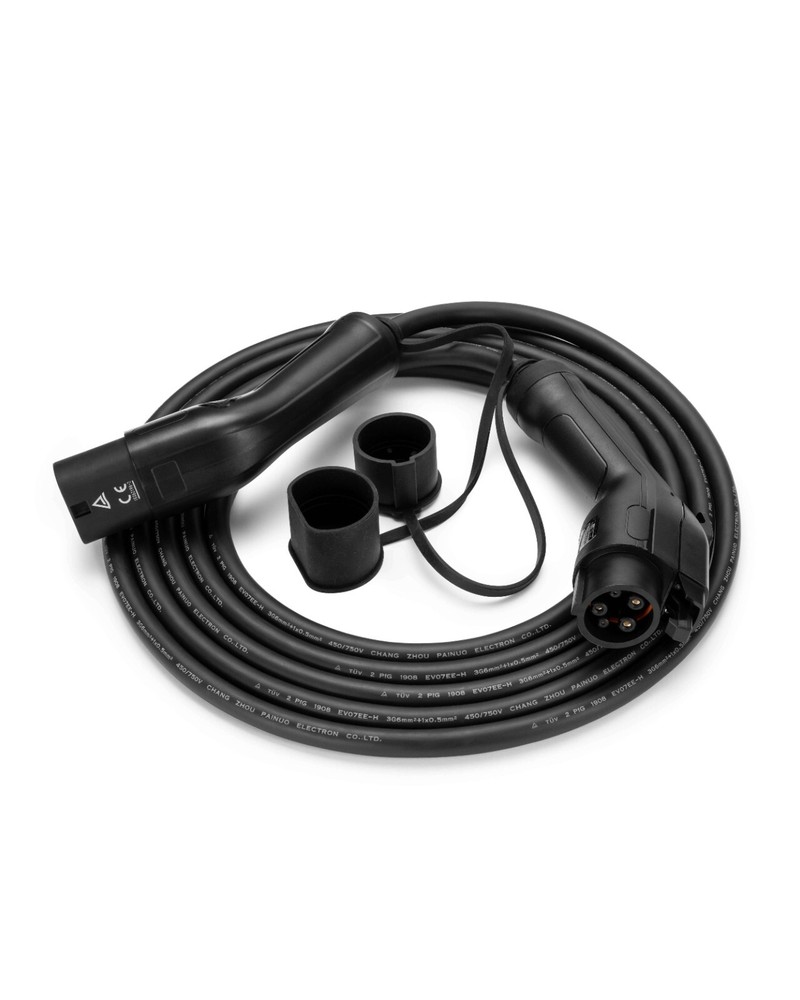 Charging Cable Type 1 - Type 2 (32A, 1 Phase, 7kW) - 10m