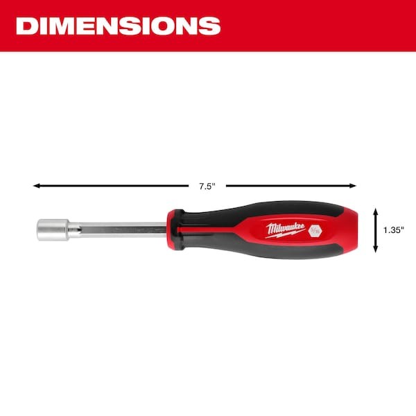 Milwaukee Tool 48-22-2547 Nut Driver Set, Pp Handle, 7 Pcs