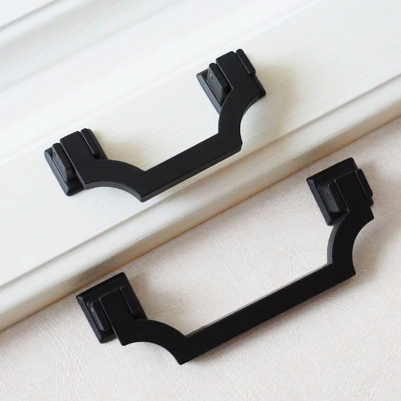Bail Pull Dresser Pulls Drawer Knobs Handles Black Pulls Drop Modern Handle Pul